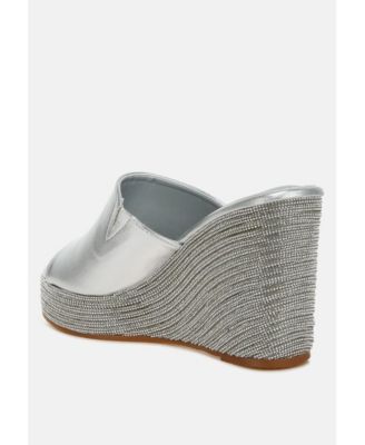 No Filter Wedge Heel Peep Toe Sandals