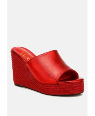 No Filter Wedge Heel Peep Toe Sandals