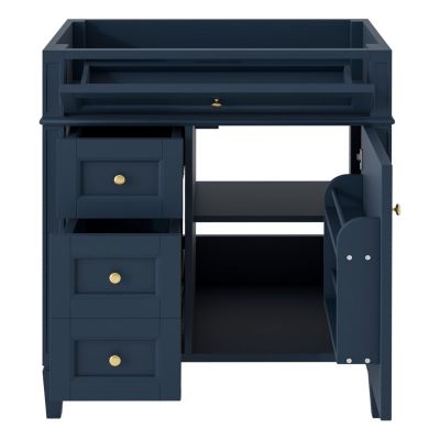 30" Bathroom Vanity without Top Sink, Modern Bathroom Storage Cabinet with 2 Drawers and a Tip-out Drawer (NOT INCLUDE BASIN)