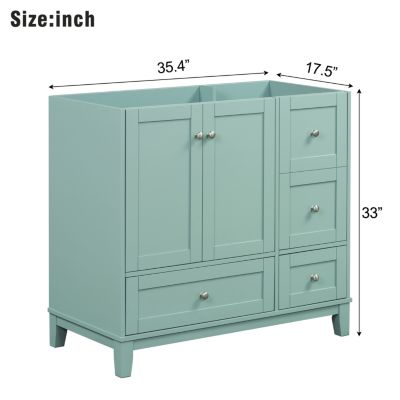 Streamdale (Cabinet Only) 36" Bathroom Vanity-Green (Sink not included)