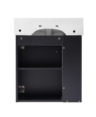 Modern 21.6" Floating Bathroom Vanity with Ceramic Basin (Left)