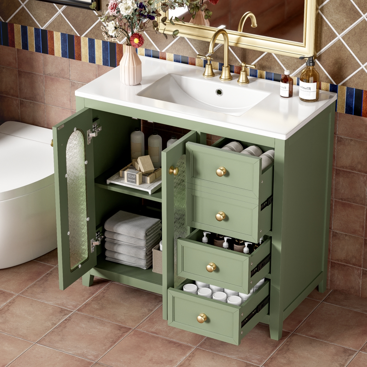 Streamdale 36" Vanity with Soft Close Doors and Drawers