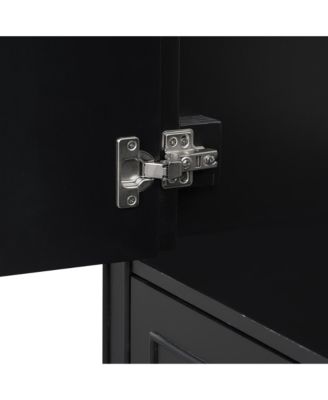 36" Black Traditional Vanity with Resin Sink Combo