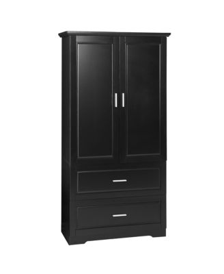 Streamdale Modern Black Bathroom Cabinet with Adjustable Shelf