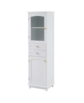Bathroom Cabinet with Glass Doors
