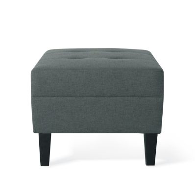 Plush Ottoman with Birch Legs Comfort, Style, and Durability