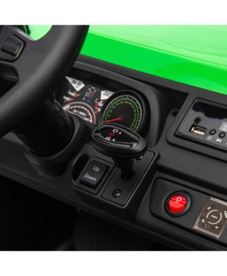 24V XXXL Kids Ride On UTV W/Parents Remote Control, Two-seater, Automatic tipping bucket, Rear wheel suspension, Slow start, Portable handle, Safety Belt, LED light, USB, MP3,Bluetooth, Horn for Kids