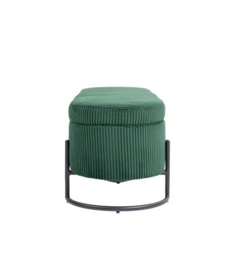 Streamdale Emerald Upholstered Storage Ottoman Bench