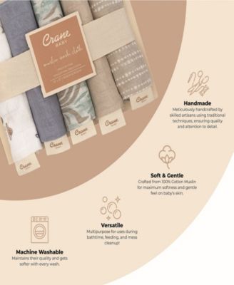 Infants Cove Sea Life Wash Cloths, 5-Piece Set