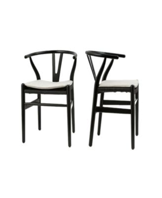 Wishbone Chairs for Dining Room, Soild Wood Weave Dining Chair, Armchair, Fully Assembled, Set of 2