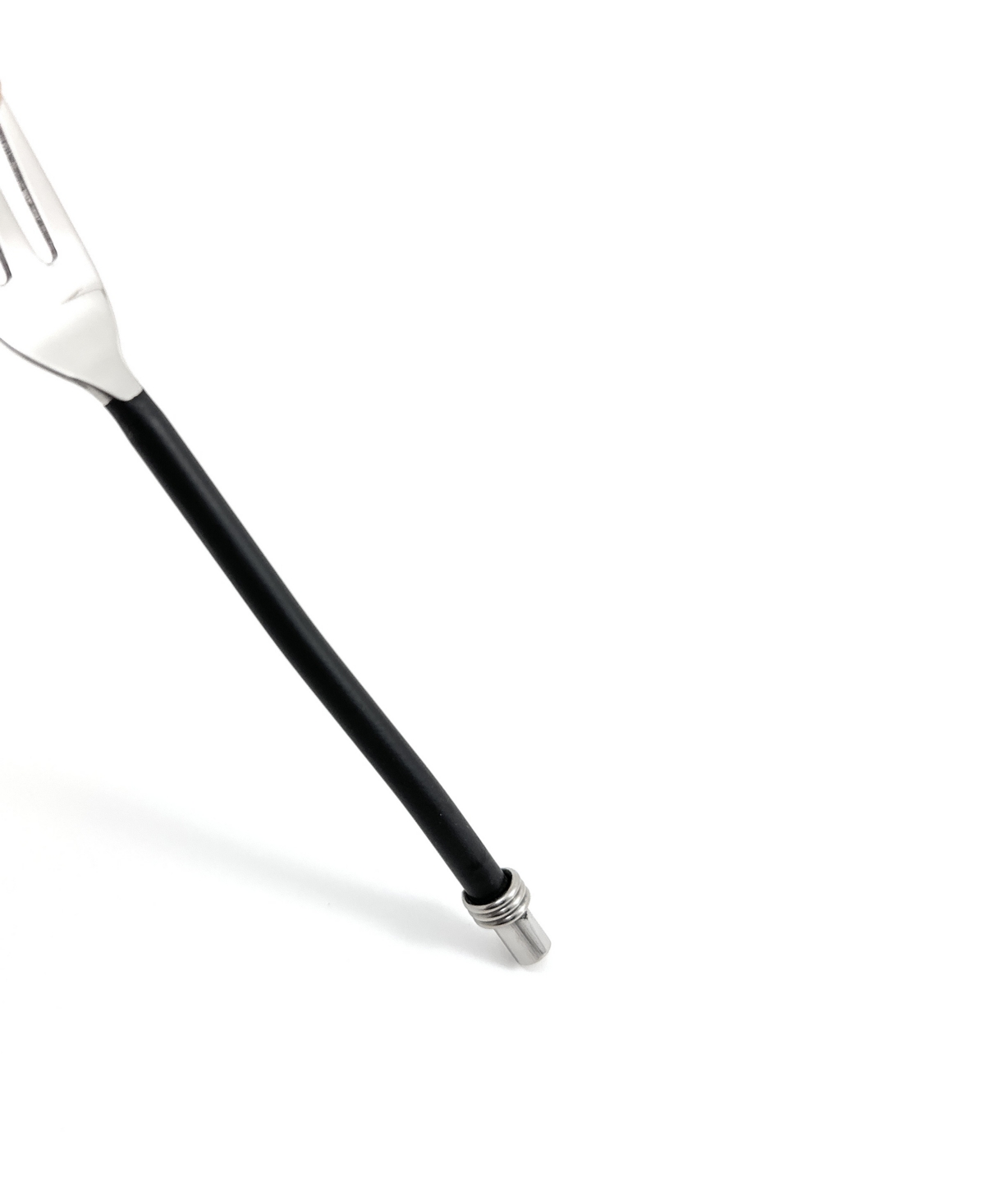 Vibhsa Curved 6-pc. Cake Fork Set, Service For 6 In Silver And Black