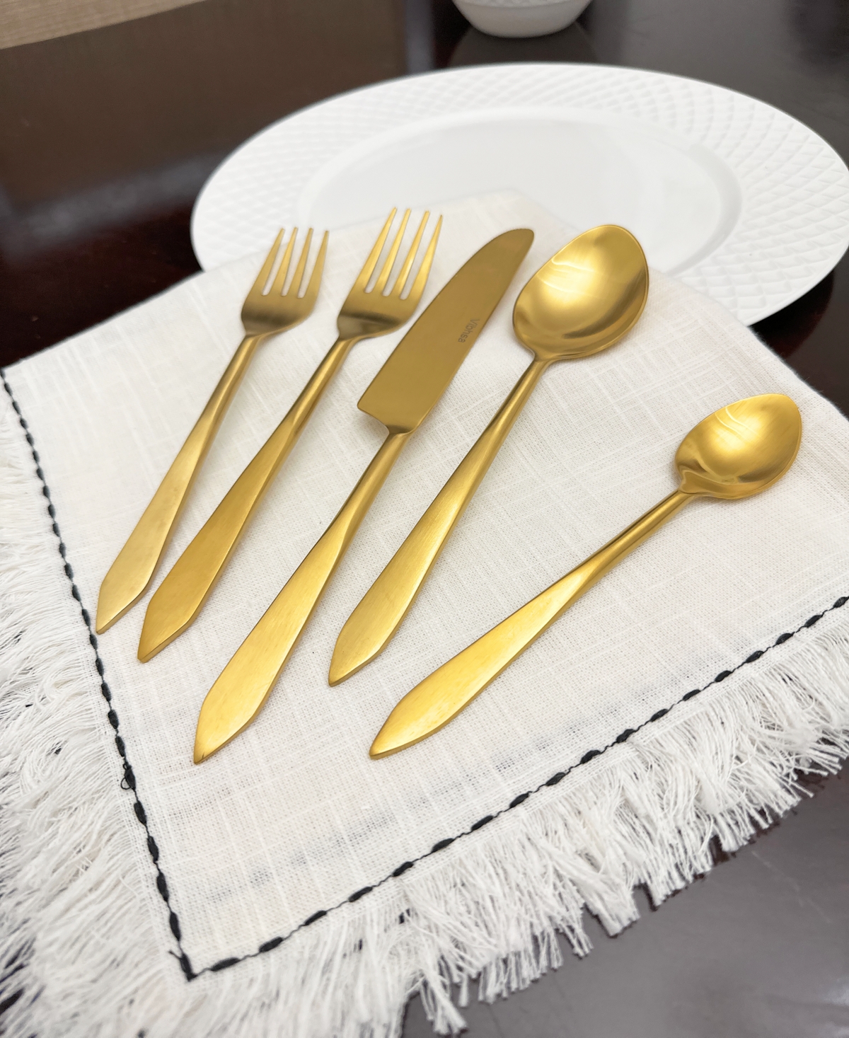 VIBHSA BRUSHED 20-PC. FLATWARE SET, SERVING FOR 4 