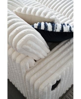 Square Arm Loveseat with Ottoman, Cup Holder, Charger, USB