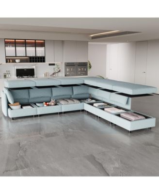 Modular Sectional Sofa with Storage and Flexible Combinations