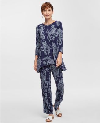 Womens Printed Swing Top Pull On Pants Exclusively At Macys