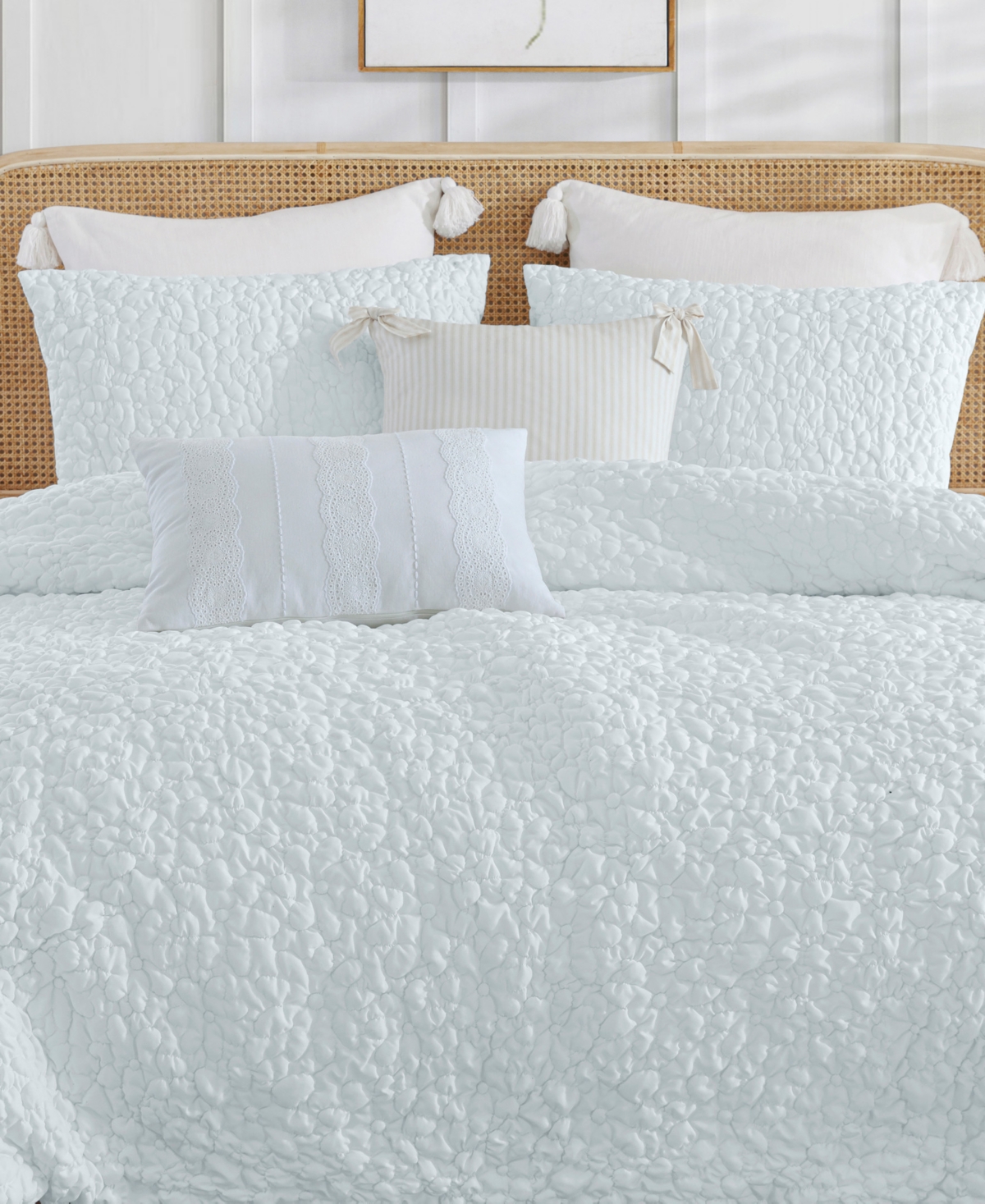 Peri Home Floral Bubble Comforter Sets In White
