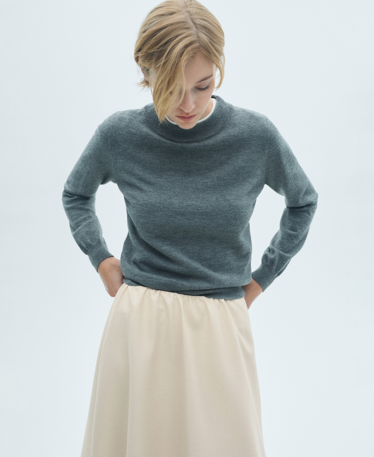 Mango Women's Flared Midi-skirt In Sand