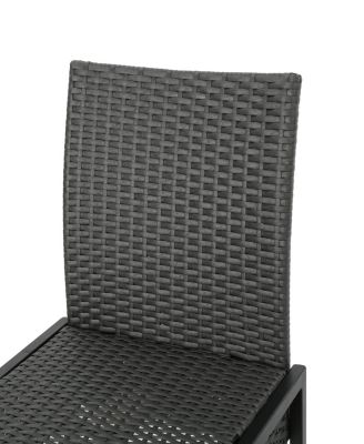 Elegant Outdoor Wicker Barstools With Durable Iron Frame