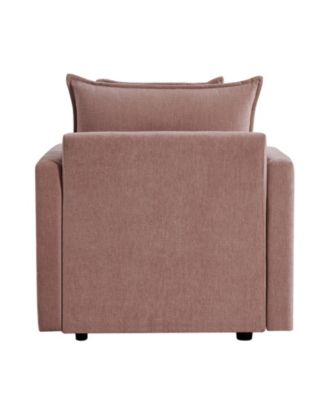 Chenille Fabric Comfy Deep Single Seat Sofa Upholstered Reading Armchair Living Room