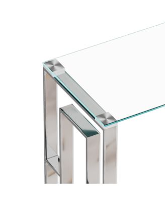 Stainless Steel Glass Console Table