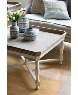 33x33x19" Square Alcott coffee Table, French Countory Tray Table