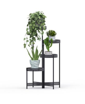 Metal Multi-tier Planter Flowers Pots Holder Garden Patio Decor Plants Rack Stand