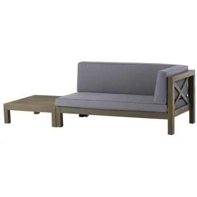 Streamdale Brava X-Back Corner Bench-R With Coffee Table