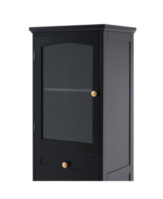 Streamdale 63" Bathroom Cabinet with Glass Doors and Shelves