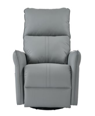 Electric Power Swivel Recliner for Adults (Blue-gray