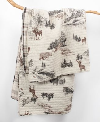 Lodge Toile Reversible Quilted Throw, 50" x 60"