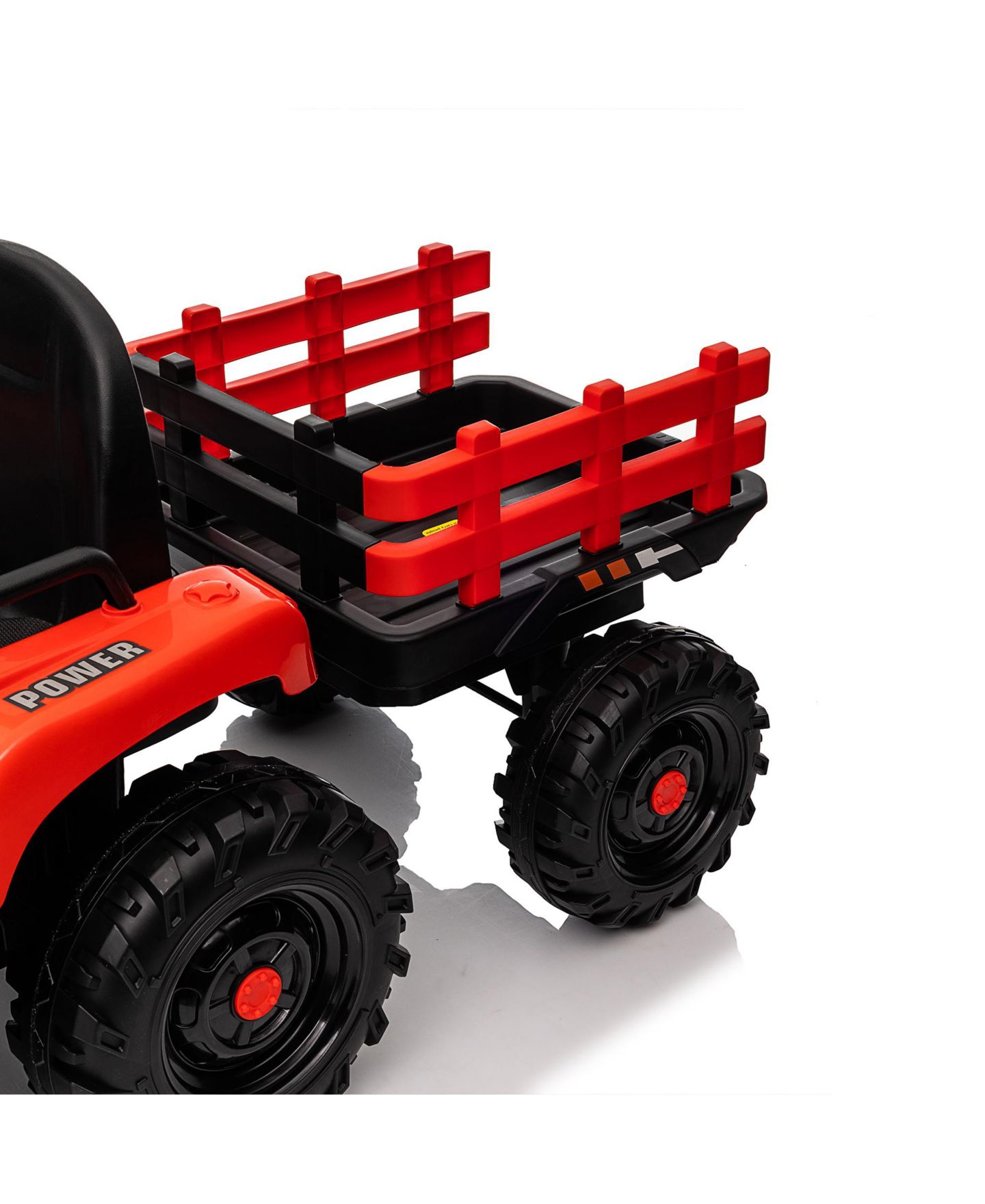 Детская игрушка Streamdale Furniture Streamdale 24V Electric Ride On Tractor with Trailer and Remote, цвет: Красный — фото 9