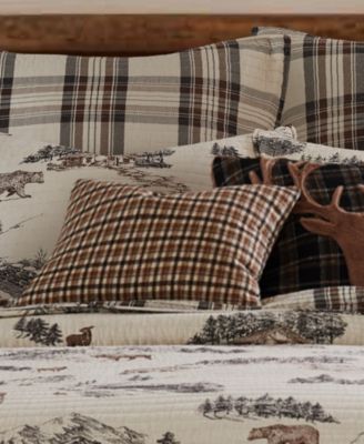 Lodge Toile Reversible 3-Pc. Quilt Set, King/California King