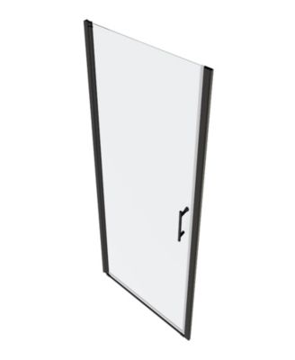 1 3/8" adjustment, universal pivot shower door, open outside, with 1/4" tempered glass