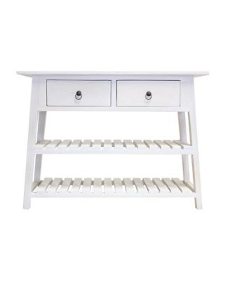 14x40x30" Mahogany Wood Console Table