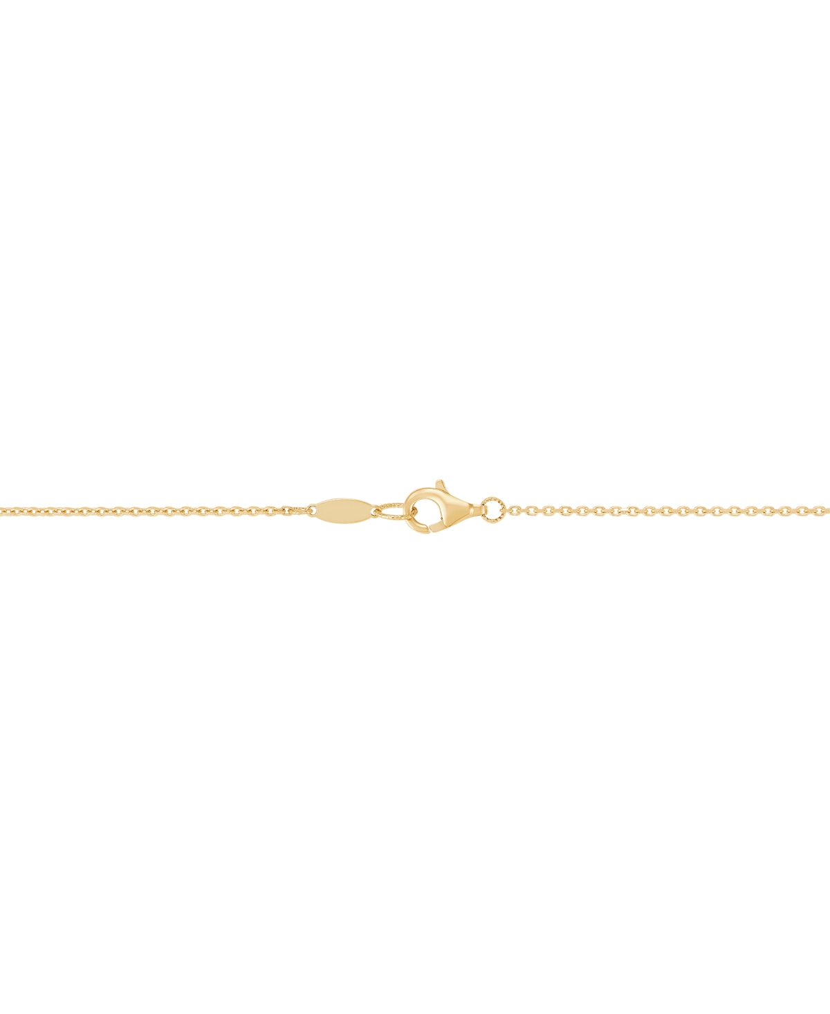 Italian Gold Polished Rectangular 17" Lariat Necklace In 14k Gold In Gold
