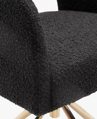 Mid-Century Modern Wide Boucle Swivel Accent Arm Chair (Set of 2)