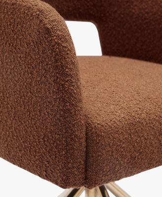 Mid-Century Modern Wide Boucle Swivel Accent Arm Chair (Set of 2)