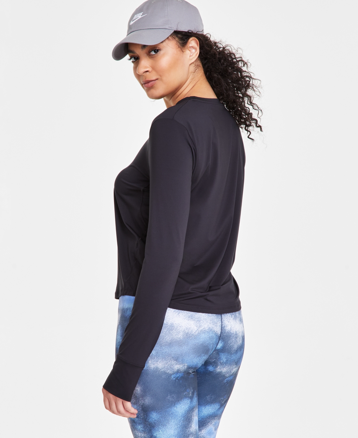 Nike One Classic Dri-fit Long Sleeve Training Top In Black