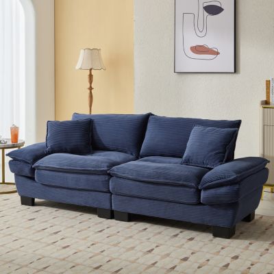 Streamdale Cozy Corduroy Sofa Sleeper with Pillows