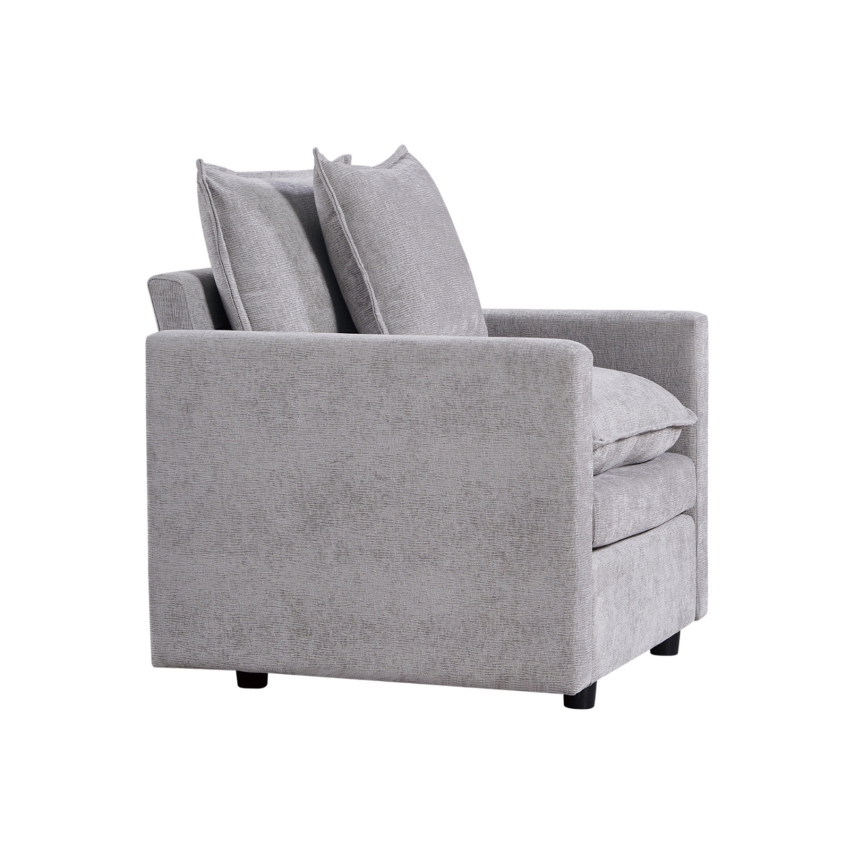 Streamdale Furniture Chenille Fabric Comfy Deep Single Seat Sofa Upholstered Reading Armchair Living Room