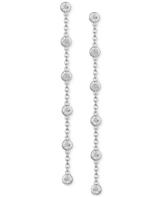 3-Pc. Set Diamond Station Collar Necklace, Bracelet & Linear Drop Earrings (1/5 ct. t.w.) in Sterling Silver