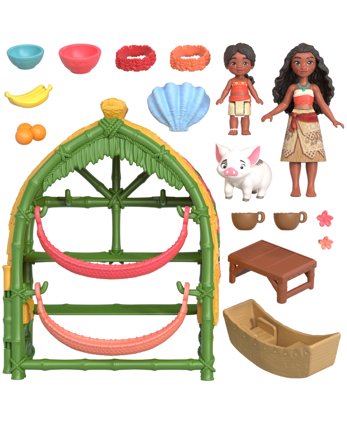 Disney Princess Moana 2 And Simea Village Home Playset In Multi Color