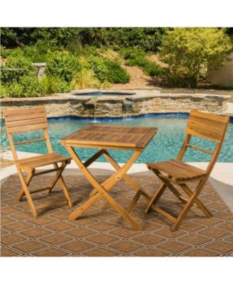 Positano 25" Foldable Bistro Set, Natural
