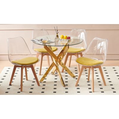 Modern Glass Dining Table Set