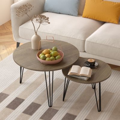 Streamdale 27.56" Round Nesting Coffee Table Set