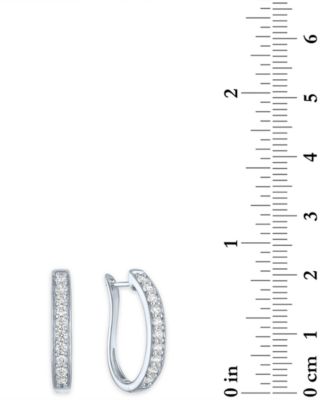 Lab-Grown Diamond Hoop Earrings (1/2 ct. t.w.) in Sterling Silver or 14k Gold-Plated Sterling Silver