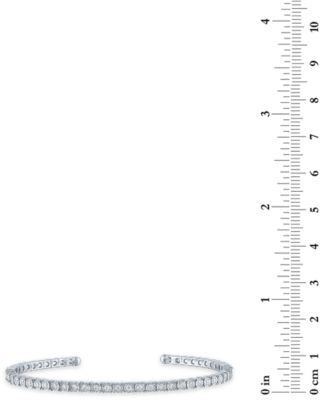 Lab-Grown Diamond Flexible Cuff Bangle Bracelet (1/2 ct. t.w.) in Sterling Silver