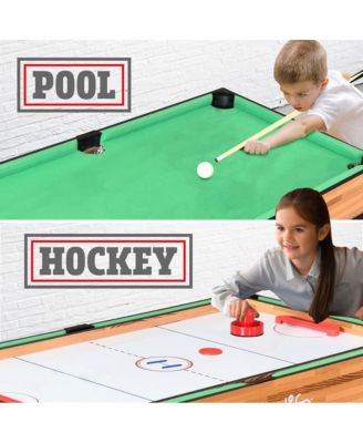 4-in-1 Multi-Function Game Table with Foosball, Pool, Hockey, and Ping Pong
