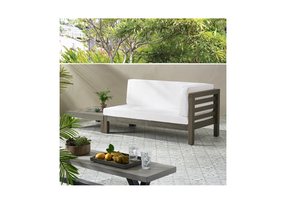 Streamdale Furniture Oana Right Corner Bench And Coffee Table,- White