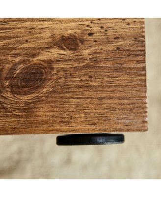 Modern MDF coffee table with wood texture pattern -39.37x23.62x11.81 inches - stylish and durable design